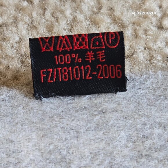 Embroidered Wool Scarf Floral Flowers - Picture 9 of 11